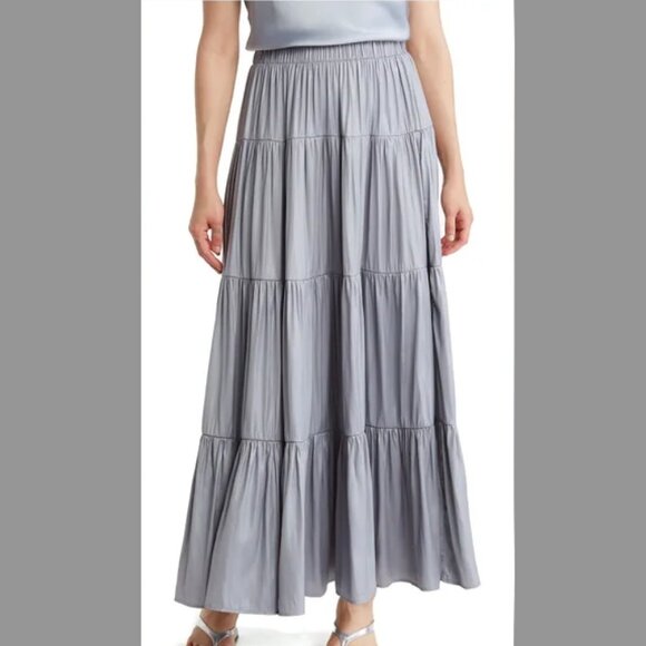 T Tahari Airflow Tiered Maxi Skirt NWT
